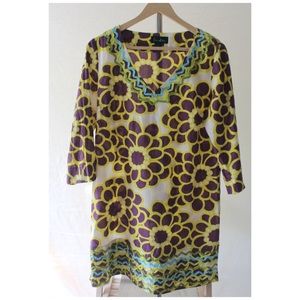 Boden Ibiza Kaftan Tunic Dress US 8 Purple